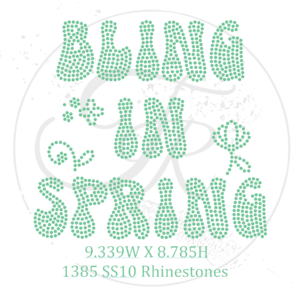 Bling In Spring Rhinestone 9.339 X 8.785