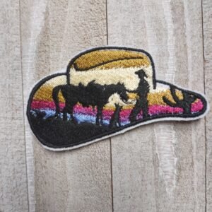 Cowboy with Horse Embroidered Patch