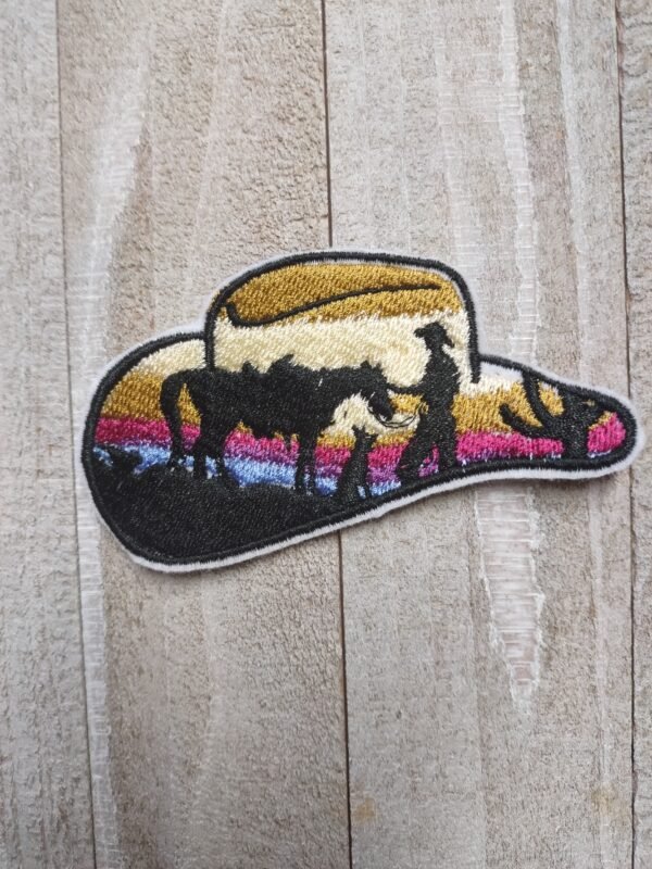 Cowboy with Horse Embroidered Patch