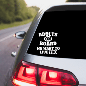 Adults On Board Car Decal