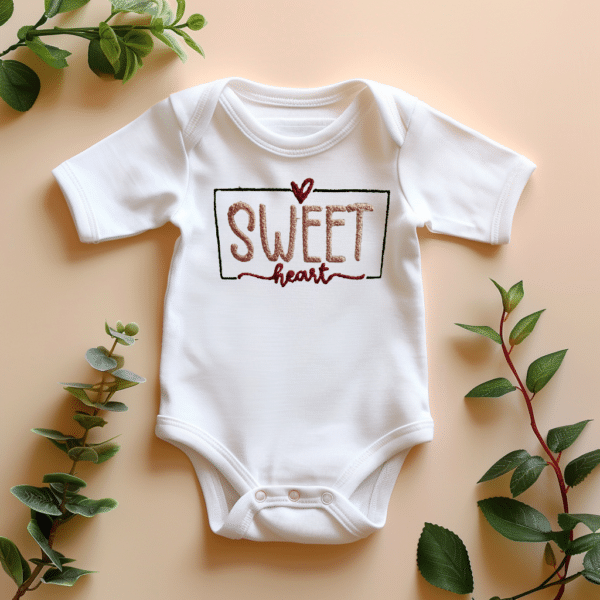 Sweetheart Valentines Embroidered Baby Bodysuit