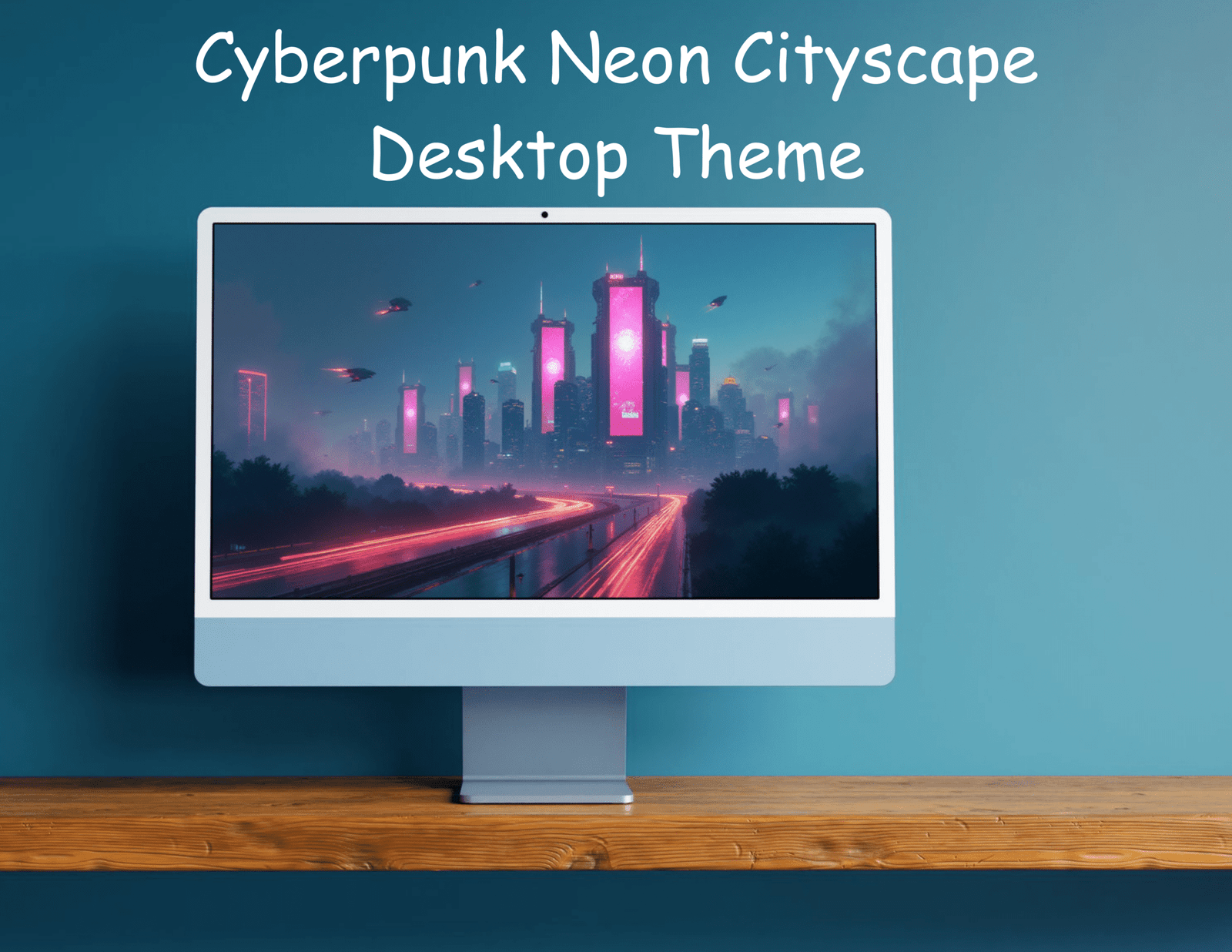 Cyberpunk Neon Cityscape Product Image 1