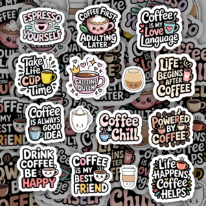 Kawaii Coffee Sticker