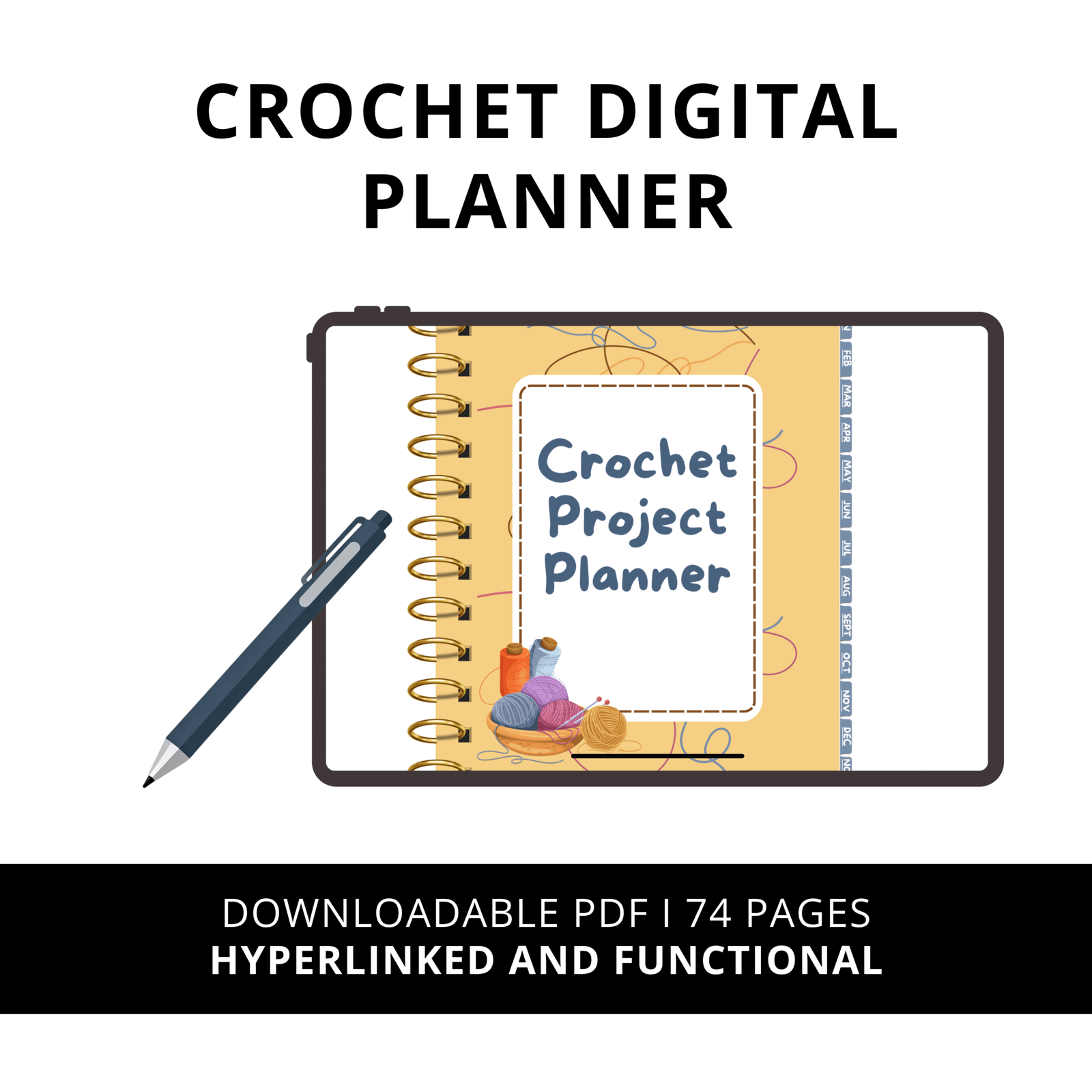 Crochet Digital Planner Mockup 4
