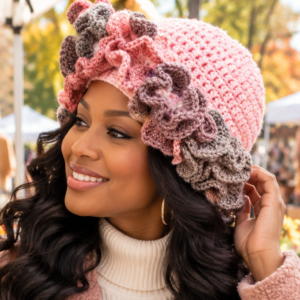 Crochet Ruffle Hat