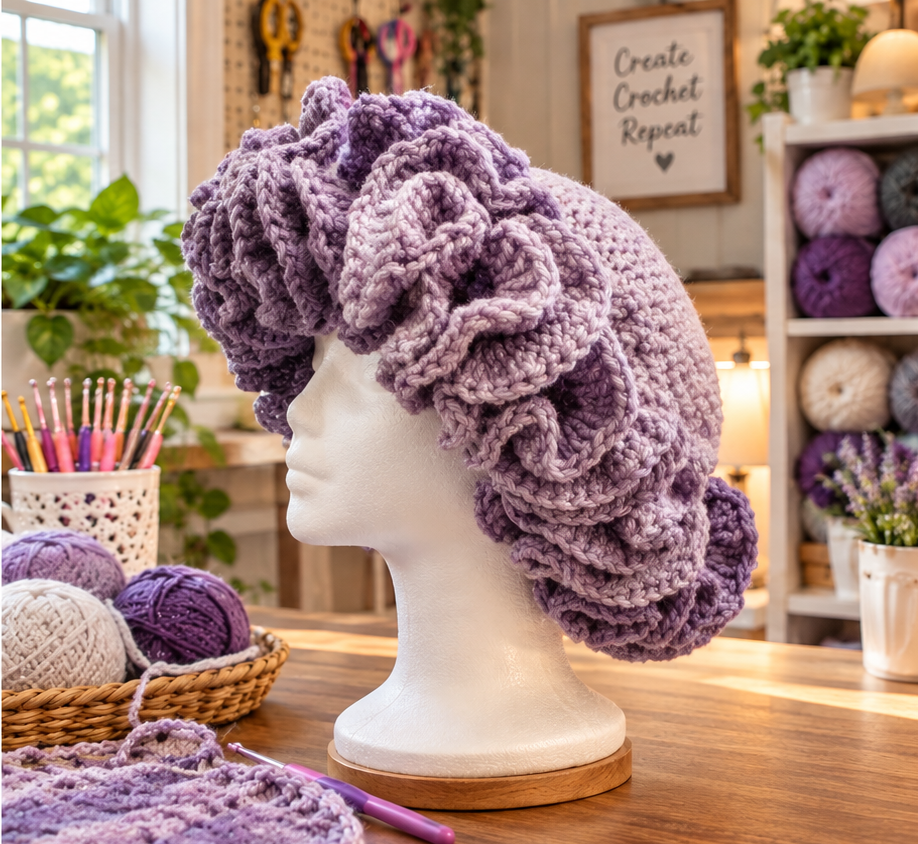 Purple Crochet Hat